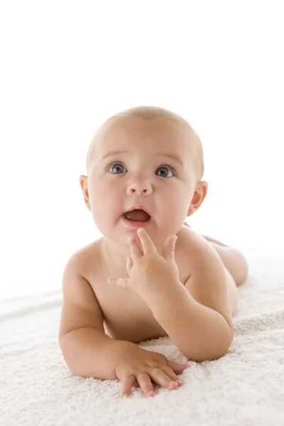 横たわっている赤ちゃん — ストック写真
