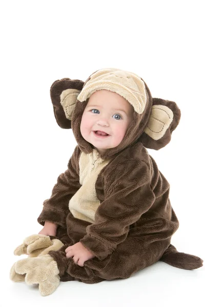 猴子服装的婴儿 — 图库照片