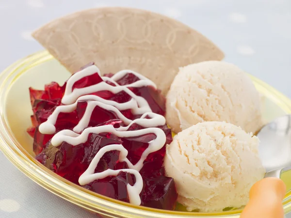 Jelly Ice Cream Wafer Cream — Stock Photo, Image