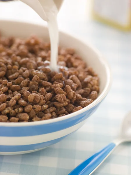 Chocolate Coated Puffed Rice Cereal — Stock Photo, Image