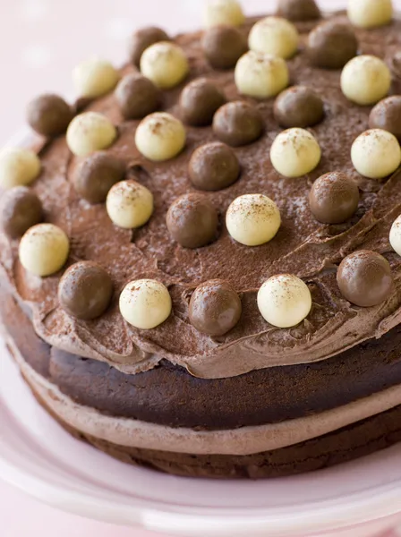 Chocolade malteser taart — Stockfoto