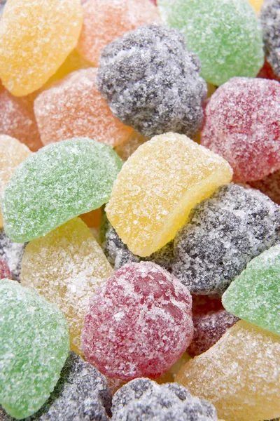 Cukrozott gyümölcs rág édességek — Stock Fotó