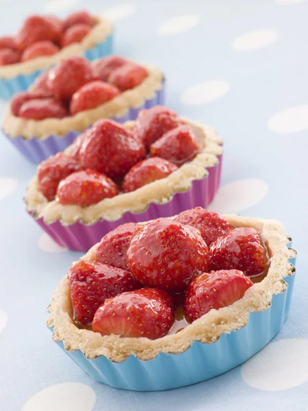 Strawberry Custard Tarts — Stock Photo, Image
