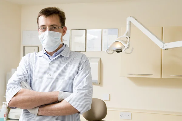 Dentista Sala Examen Con Máscara — Foto de Stock
