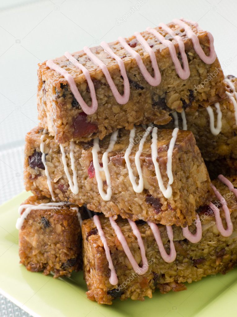 Fruit Nut and Chocolate Flapjack Bars — Stock Photo © monkeybusiness