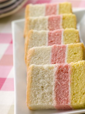 Slices Of Angel Cake On Plate clipart