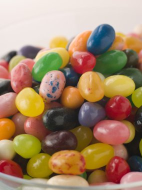 Bowl Of Coloured Jellybeans clipart