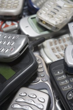 Pile Of Used Mobile Phones clipart