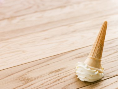 Ice Cream Cone Dropped On The Floor clipart
