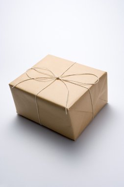 Package Wrapped In Brown Paper clipart