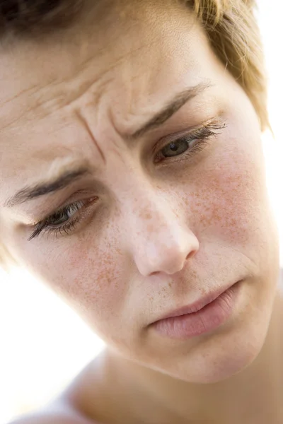 Foto Cabeza Mujer Triste —  Fotos de Stock