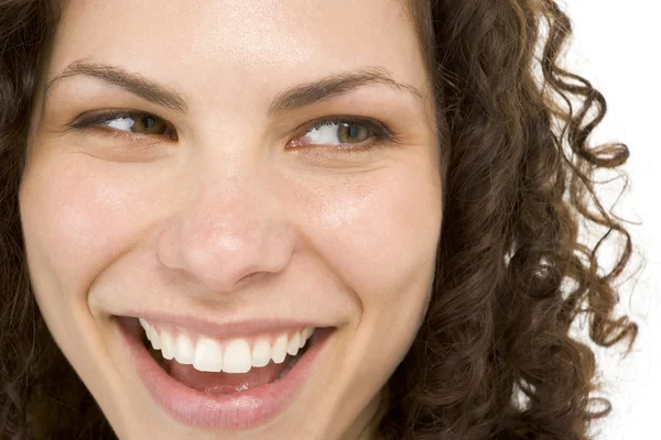 Tiro Cabeça Mulher Sorrindo — Fotografia de Stock