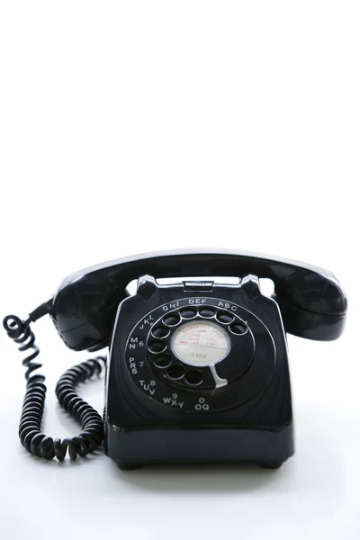 Студийный Снимок Черного Роторного Телефона — стоковое фото