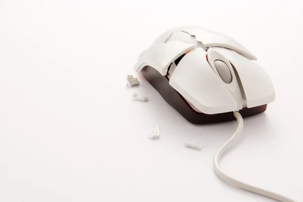 Сломанная Компьютерная Мышь — стоковое фото