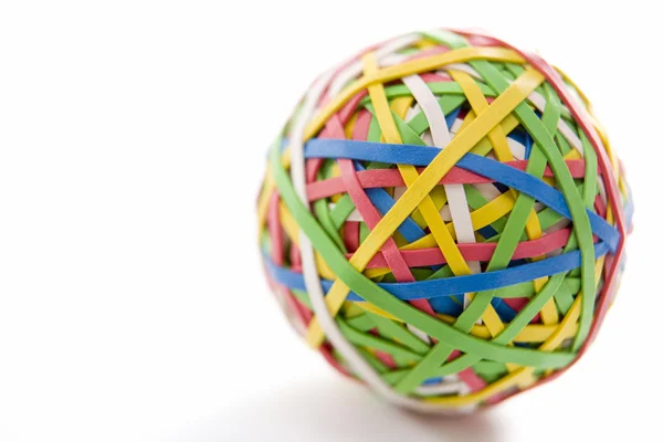 Rubber Band Ball Sitting On Desk — Stock Photo, Image