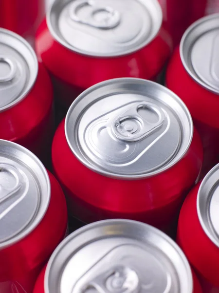 Red Cola Cans — Stock Photo, Image