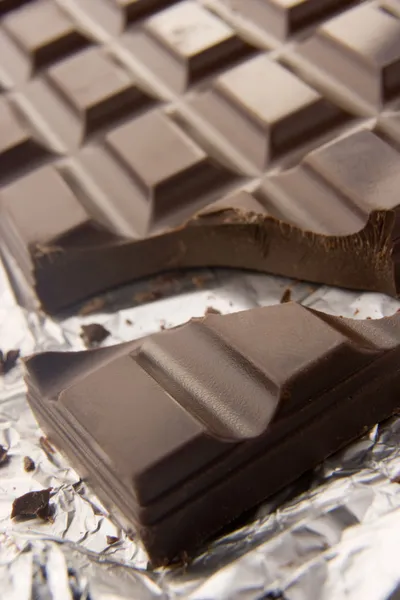 Nahaufnahme von dunkler Schokolade — Stockfoto