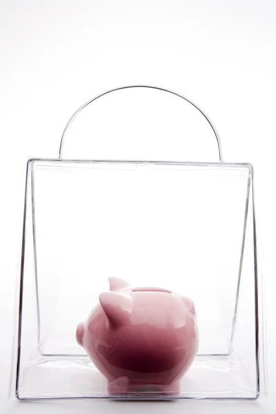 Piggy Bank In A Bag — Stock Photo, Image