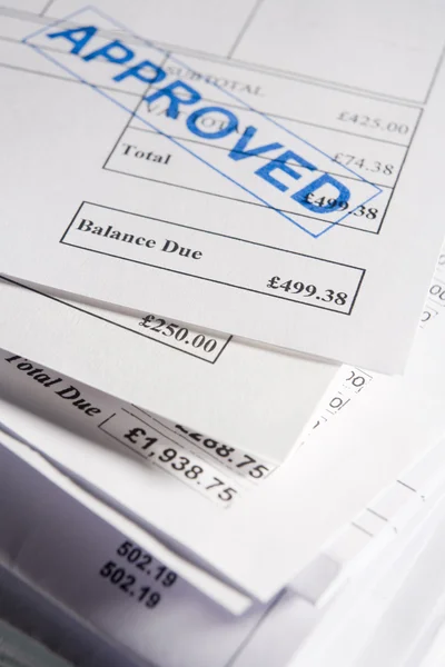 Approved Invoices — Stock Photo, Image