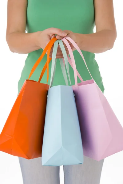 Woman Holding Shopping Bags — Stock Photo, Image