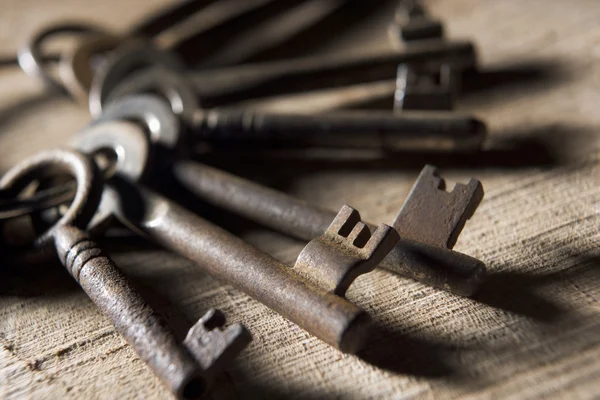 Anello di vecchie chiavi — Foto Stock