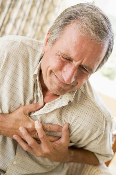 Man Clutching His Heart — Stock Photo, Image