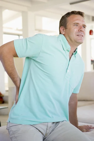 Hombre Con Dolor Espalda —  Fotos de Stock