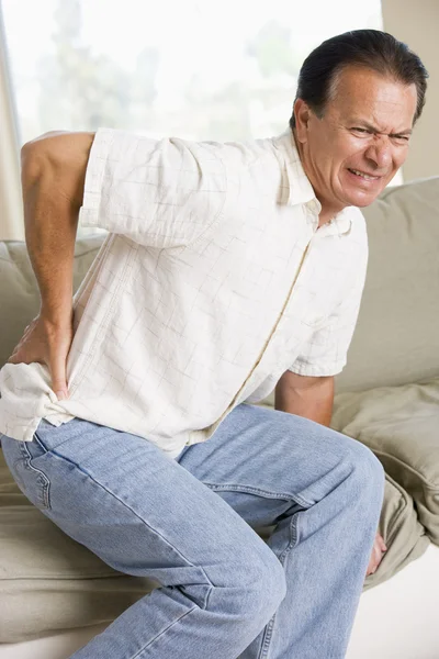 Muž s bolestí zad — Stock fotografie