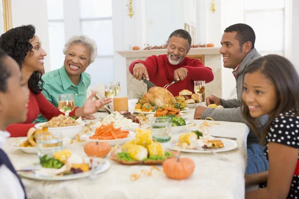 Family All Together Christmas Dinner Stock Image