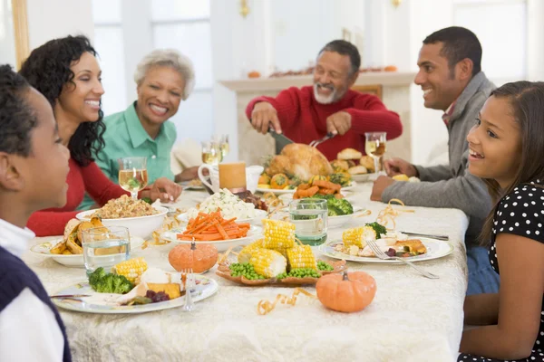 Family All Together Christmas Dinner Stock Photo
