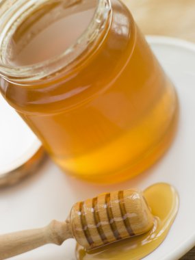 Jar Of Honey And Spoon clipart