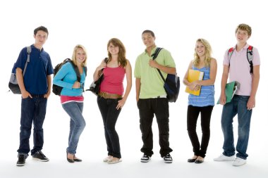 Group Shot Of Teenage School Kids clipart