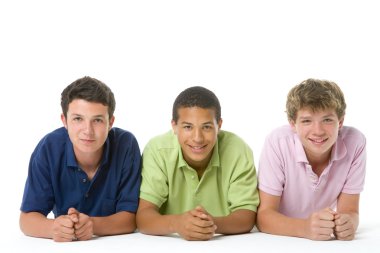 Portrait Of Three Teenage Boys clipart