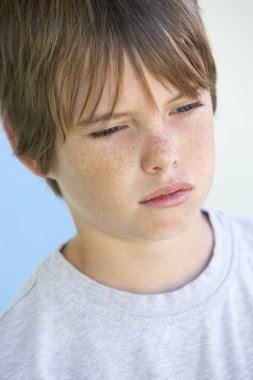 Portrait Of Boy Crying clipart