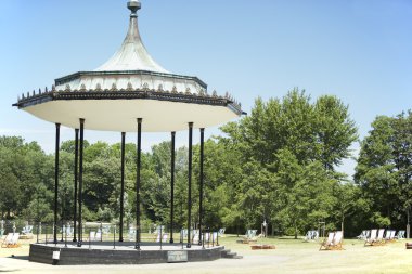 Gazebo And Deck Chairs In Hyde Park, London, England clipart