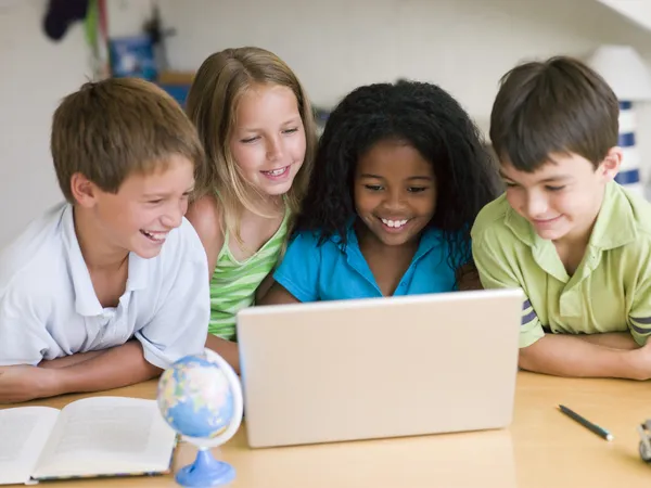 Group Young Children Doing Homework — Stock Photo, Image
