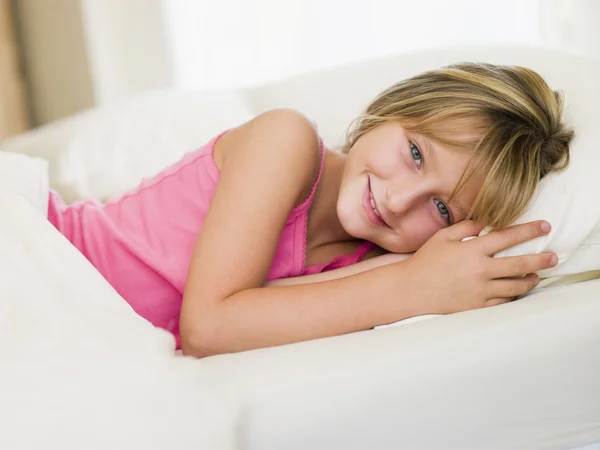 Young Girl Lying In Her Bed — Stock Photo, Image