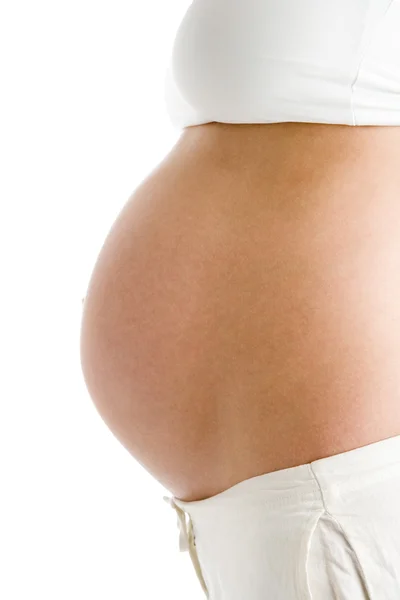 Pregnant Woman Exposed Belly — Stock Photo, Image