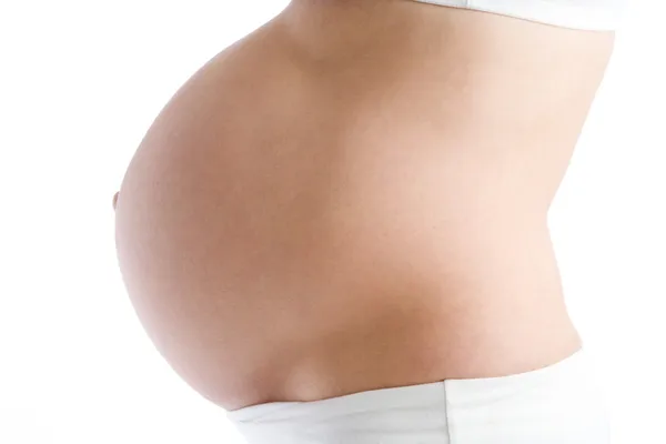 Odkryté Břicho Těhotné Ženy — Stock fotografie