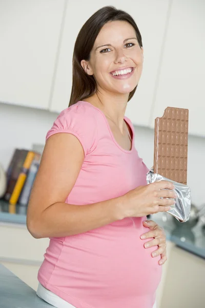 Large Chocolate Bar Smiling — Stock Photo, Image