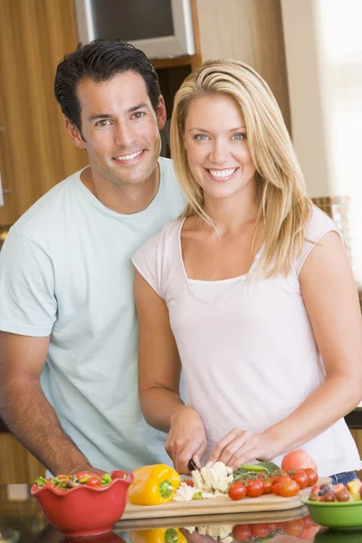 Husband And Wife Preparing meal,mealtime Together — Stock Photo, Image