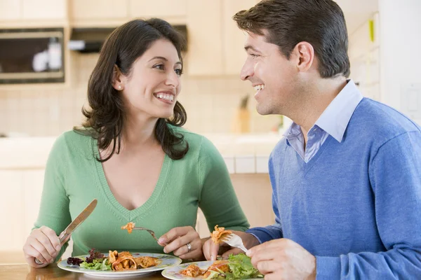 Couple Enjoying Meal Mealtime Together — Stock Photo, Image