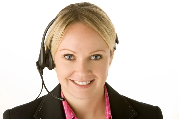 Przedstawiciel Obsługi Klienta Zestawem Słuchawkowym — Zdjęcie stockowe