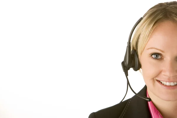 Przedstawiciel Obsługi Klienta Zestawem Słuchawkowym — Zdjęcie stockowe