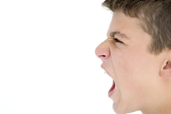 Teenage boy shouting — Stock Photo, Image