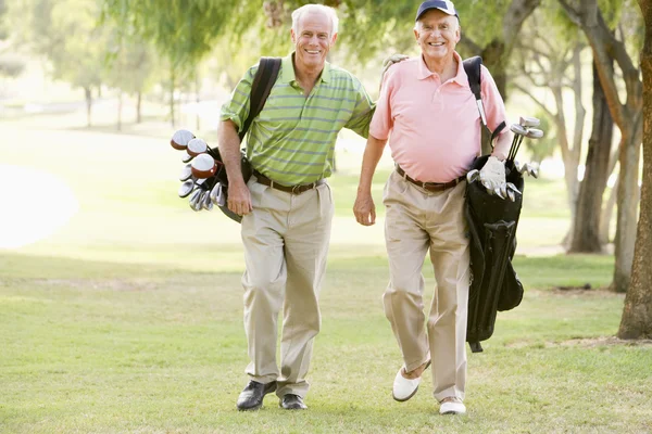 Mannelijke Vrienden Genieten Van Een Spelletje Golf — Stockfoto