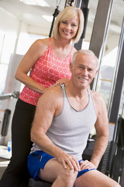 Man Woman Gym Together — Stock Photo, Image
