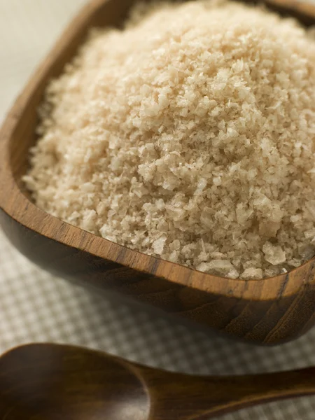 Rice Wooden Bowl — Stock Photo, Image