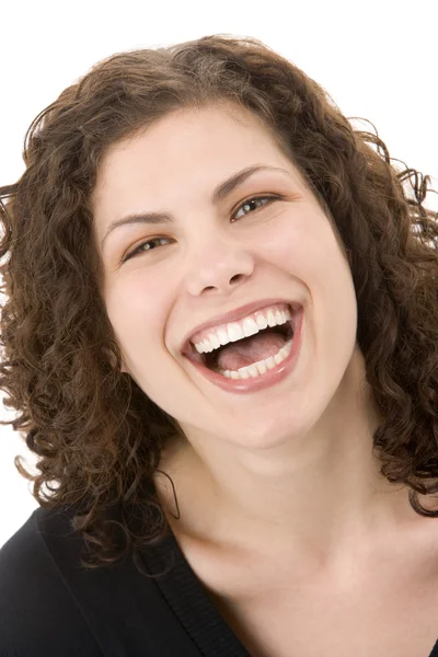 Porträtt av en kvinna som ler — Stockfoto