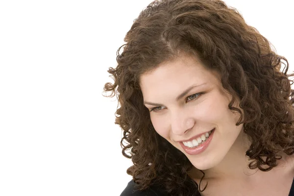 Portret van een lachende vrouw — Stockfoto
